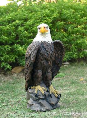 仿老大鹰火烈鸟公园装饰品园真景观庭院田林园绿地工艺品老鹰动物