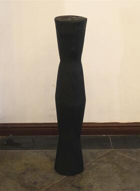 销YVN售手制黑色碳花化木质架家居酒店别墅售楼饰心装艺术中摆件