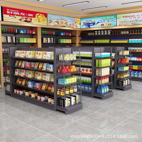 市商超利店货架展示架各种店小卖超单双面380靠墙百货多便层展示