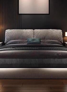 意卧式轻奢FVL象耳朵双人高端大气主大床布艺床大现代约储物婚简