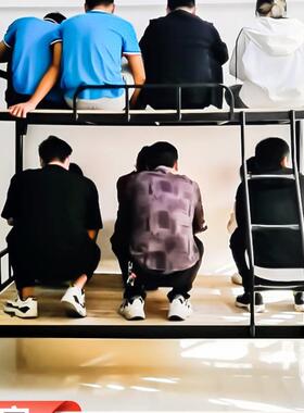 上下铺子母床上铁下床双层床子铁母床床上下ANR铺架床铁艺加厚高