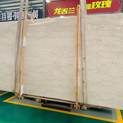 水头楼梯踏步红线米黄大理石