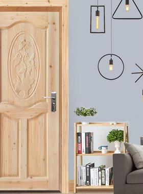 新中式仿古门门窗木原木实木门室内谷仓门装门套82534房间杉卧室