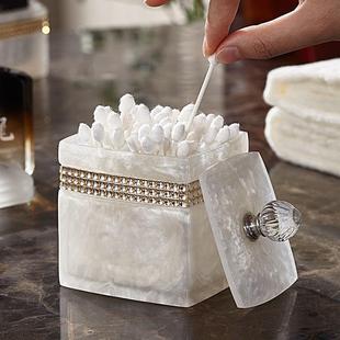 欧式 创棉签简约牙签盒家用餐厅牙盒签筒意客厅便携棉签收 WJE时尚