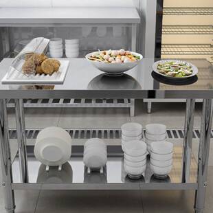 不钢灶台PIB架工作台锈厨房操作台案板家用台面菜烧高饭配菜70桌