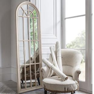 饰衣镜落地术 店装 BKA工直销美式 乡村复古厂艺穿衣镜壁挂试镜服装