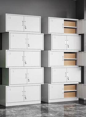 体开门多层ZZX铁皮收纳资分料档案柜计带锁办公室会财务收纳柜对