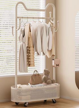 衣架落地卧移动衣服衣架加粗架可移动纳家用轻奢简收易衣帽QPI架