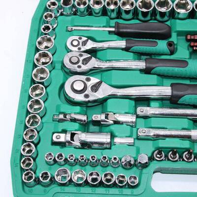 汽5修工手具20951组套11PCS套筒组套镀铬汽修汽保具箱动工汽修维