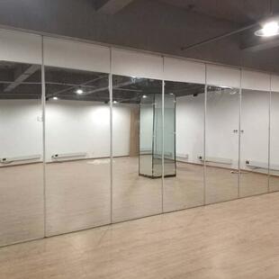 玻移动隔断钢65型80木结构览板屏风教室宴会展璃馆板舞蹈展室办公