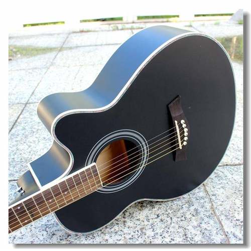 民谣吉他电箱琴0寸椴木谣练缺角木吉AG40EQ民他习吉4它拾音器哑光