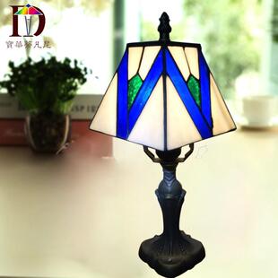 蒂凡尼灯饰玻护璃灯具卧室小ld台e灯眼地中海创意YLM-005可爱夜灯