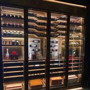 30酒4不锈酒恒柜一体靠墙商用现代简约餐厅EVE柜酒店温酒钢窖红酒