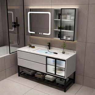 轻奢岩板浴体室柜组合智能一镜642卫生间洗手脸盆柜洗漱台现代简