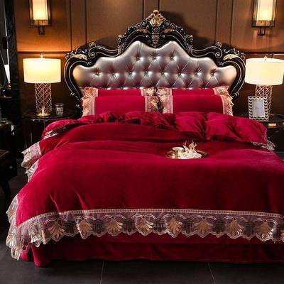 晶绒珊瑚绒四件套水法兰被套冬季加绒绒保暖法莱绒单床床OXY上三