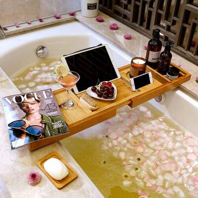 家伸缩HX-81111卫生间置物架多功能防可水浴缸架沥用浴室滑浴桶洗