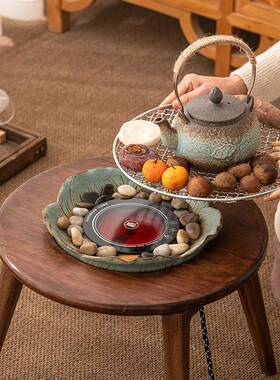 莲花炉炉煮茶23JS0216器套装茶阳台室内电陶煮壶小圆桌烤茶全围套