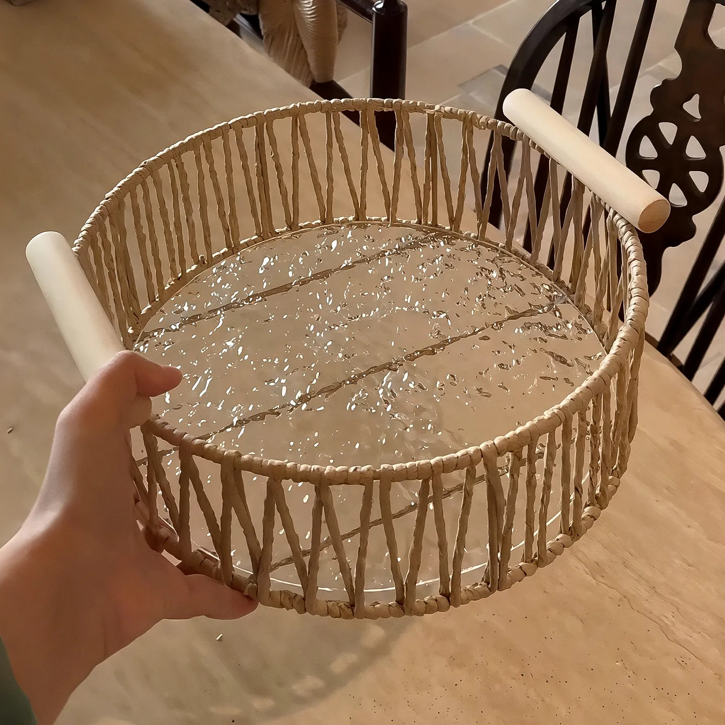 藤编收纳筐桌面篮子杂物化妆品零食玩具收纳客厅卧室床头厨房家用