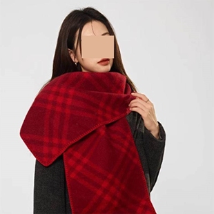 红色围巾女款2024新款冬季韩系氛围感仿羊绒围脖帽子一体护颈披肩