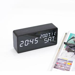 小清新日韩家居数码字PVC镜子/电子时创意钟镜饰面台钟礼品LED镜