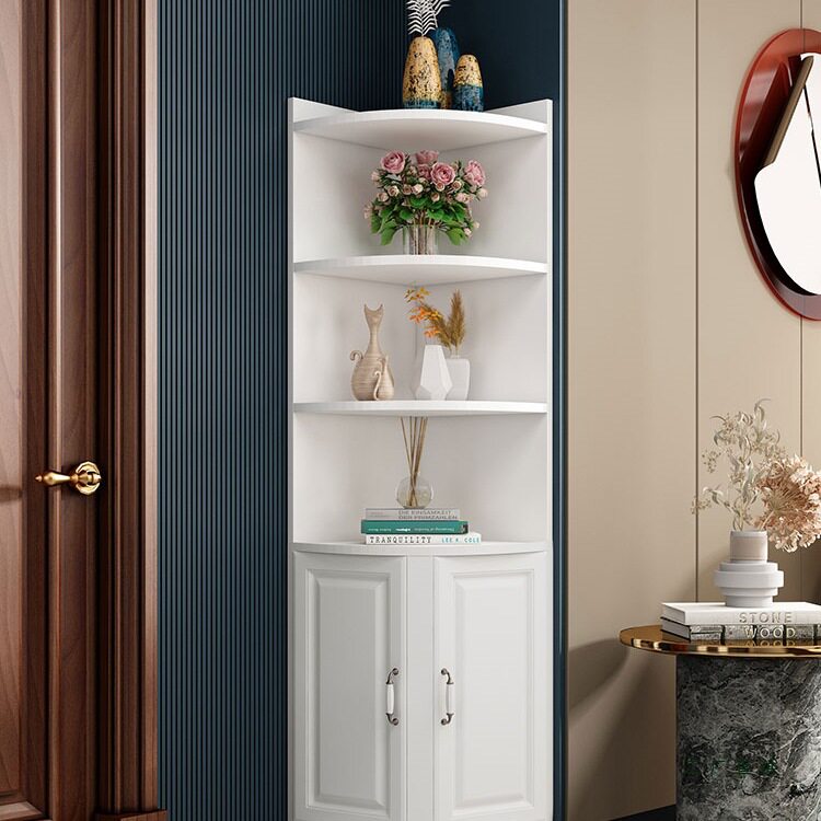 转角柜墙角柜三角柜拐角角落置物架客厅卧室厨房门口墙边圆弧边柜