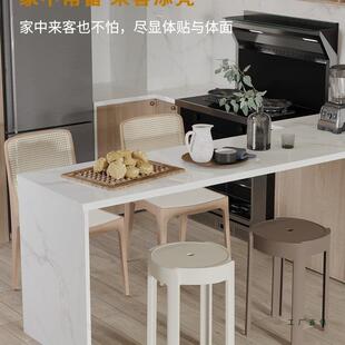 时摞尚约塑料凳子加厚家用特厚可叠服放叠久简坐舒椅子BCK高圆凳