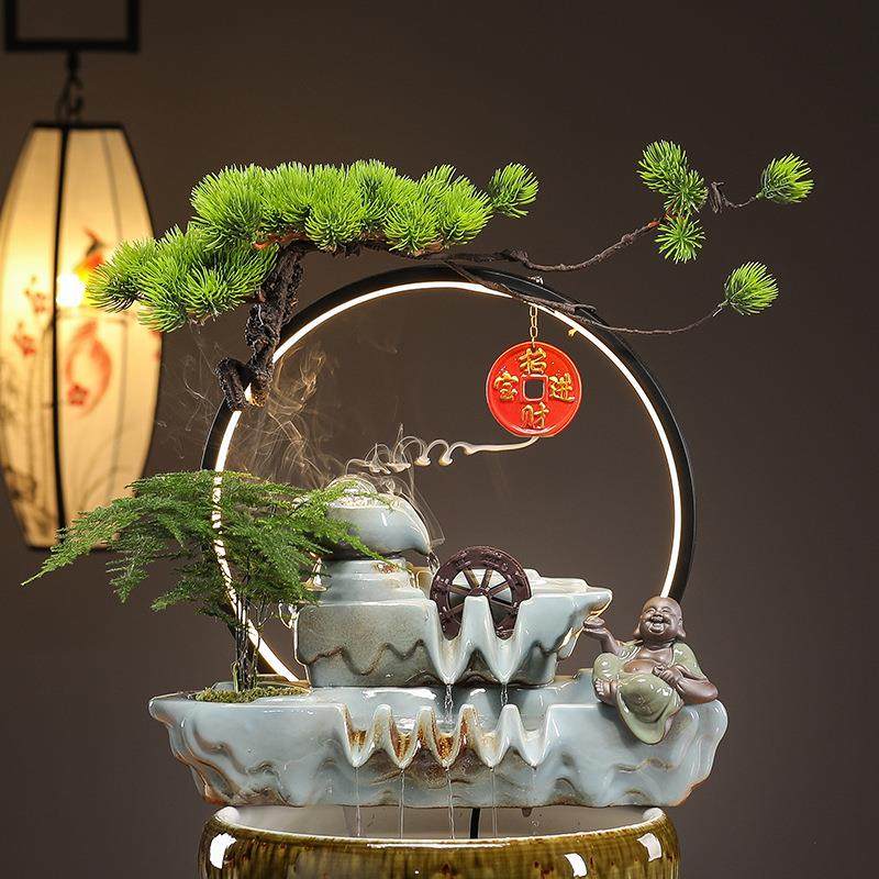 简创意山石槽鱼缸循环鱼池喷水流水小器假水景摆件装饰造YUI景配,鲜花速递/花卉仿真/绿植园艺,其它园艺用品,淘宝优惠券,粉丝福利购,淘宝优惠卷