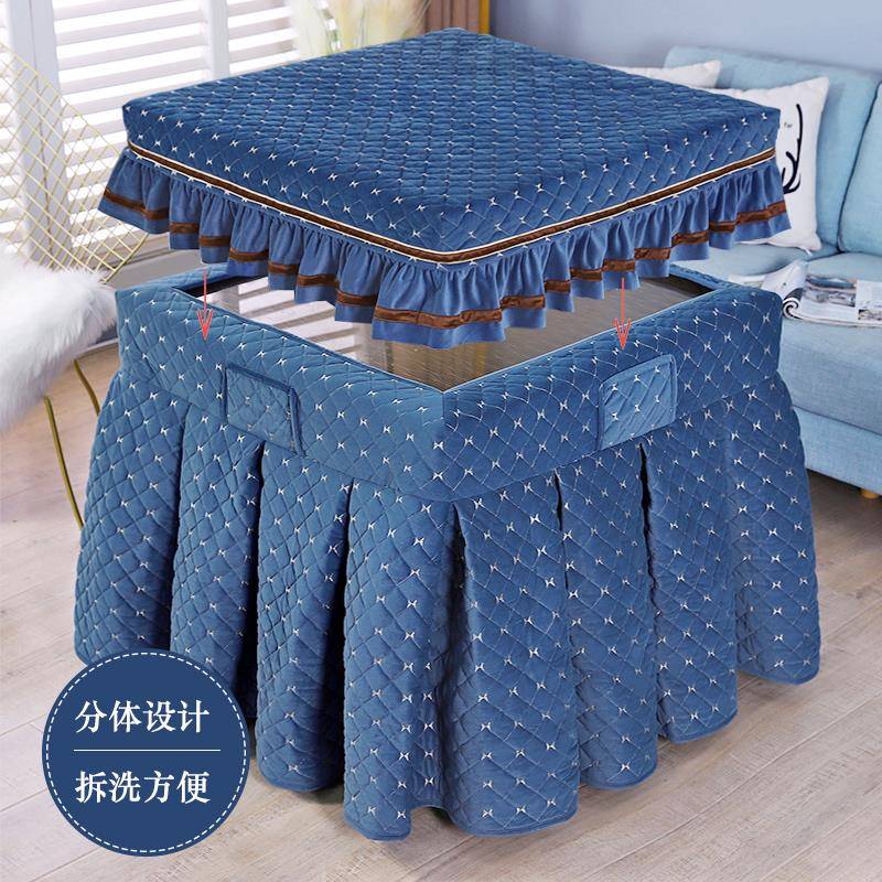 电炉罩烤裙火架桌子茶罩正方形桌布套新款加厚F765T68H加绒几火被