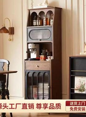 法酒柜简约厅收纳一体客物柜靠NRY墙小户型厨房式家整木储餐边柜