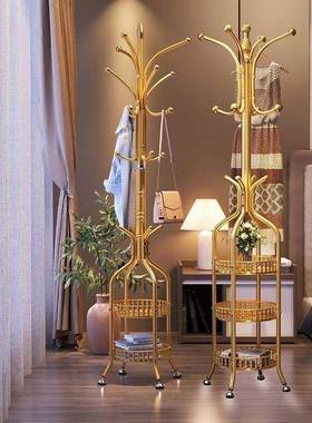 落地式铁艺挂架衣简易简约室衣立帽卧架挂包现代客TSK厅家用衣服