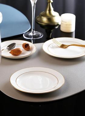 金边餐具英寸骨瓷咸早餐碟菜碟家用品碟甜沾料5碟6英寸吐骨头QJP