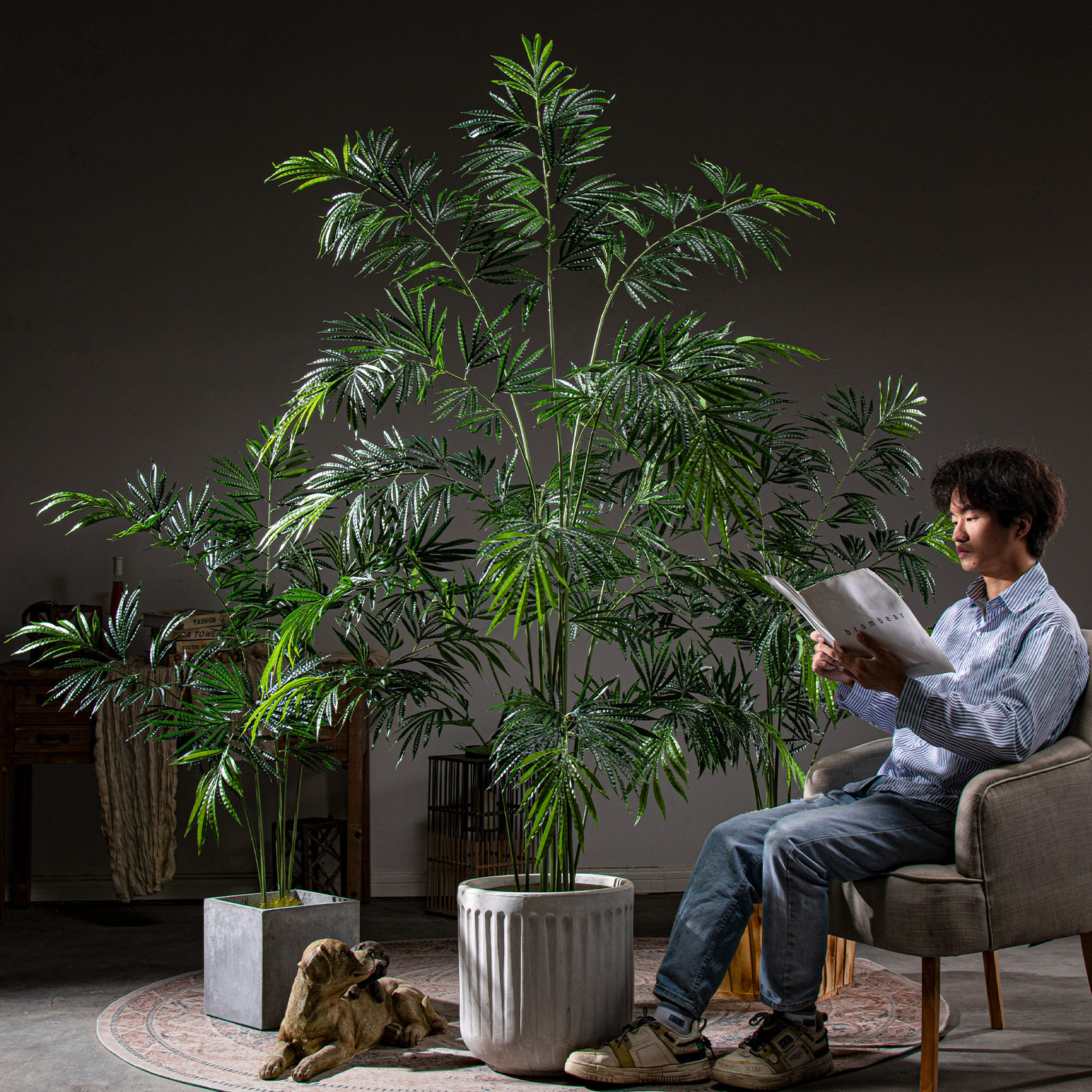 高档仿真绿植德宝苏铁假树盆栽室内客厅大型仿生植物造景装饰摆件