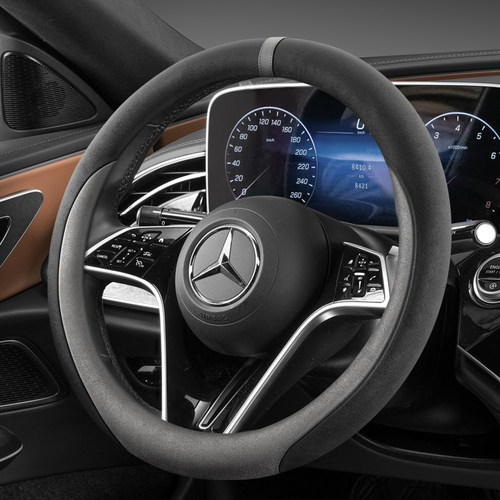 冬季麂皮绒防滑透气方向盘套