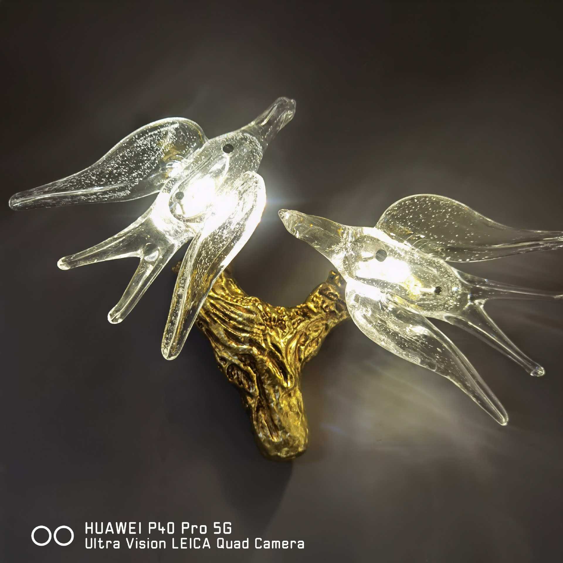 北欧轻奢全铜燕子小鸟壁灯客厅走廊卧室床头楼梯电视墙装饰镜前灯,3C数码配件,摄像机配件,淘宝优惠券,粉丝福利购,淘宝优惠卷