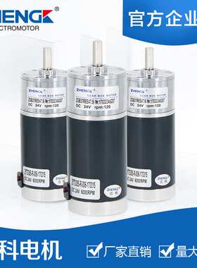 ZHENGK正科 ZGA37REE可调速有刷直流减速电机中心轴12V 24V