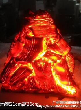 真木炭假木柴炭火装饰炭火焰灯壁炉柴篝火拍摄道具装饰品