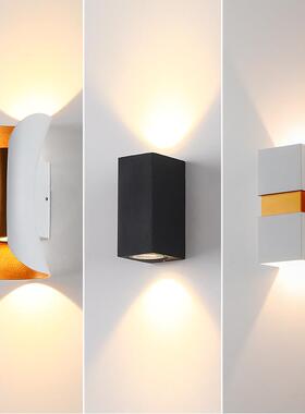 0-10V可调光白色双头洗墙灯户外壁灯墙灯防水上下射壁灯防水庭