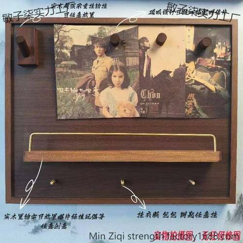 开门式电表箱装饰画遮挡实木黑胡桃中古风配电闸改造挂画网红遮丑