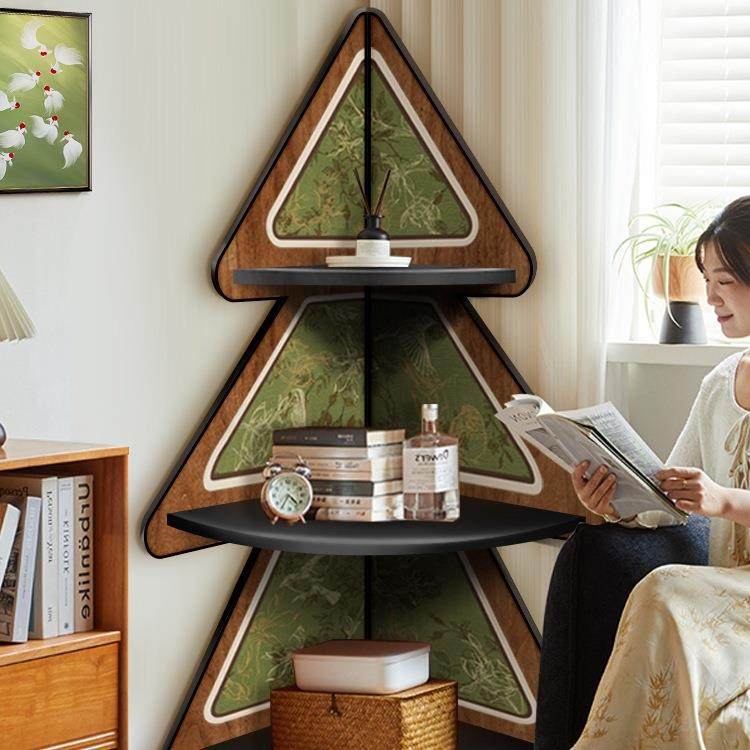 南洋复古风转角柜卧室摆件床头柜三角书架收纳柜储物柜夹缝置物架,家居饰品,落地摆件,淘宝优惠券,粉丝福利购,淘宝优惠卷