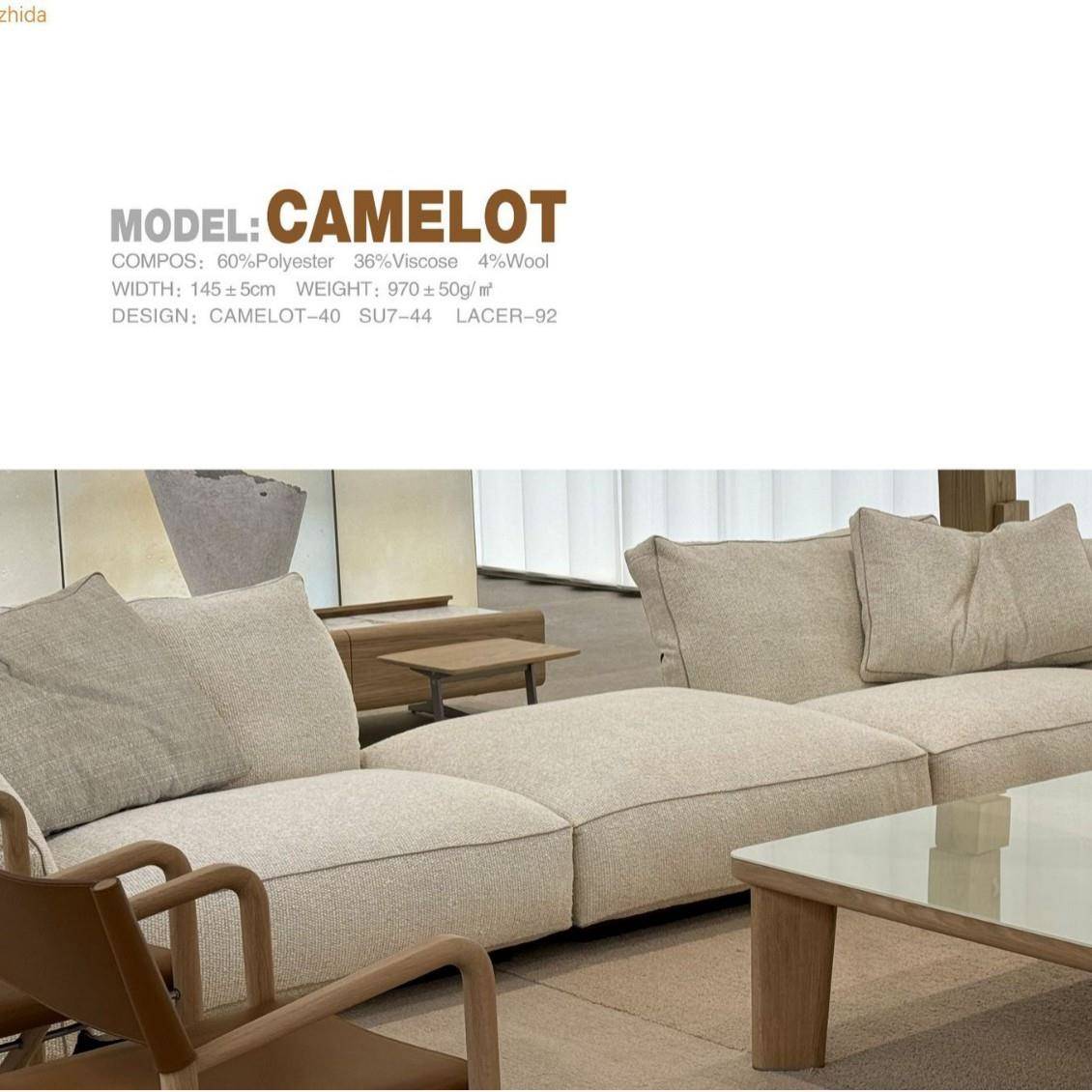 志达纺织双色雪尼尔沙发抱枕软床装饰面料CAMELOT