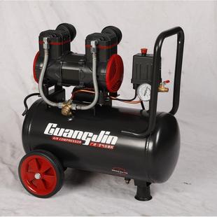 空压机220V50HZ小型无油静音30升1450W便携木工高压打气泵