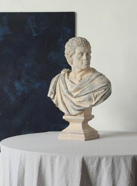 仿石膏头像半身像摆件素描美术写生模具教具雕塑酒店门店装饰品