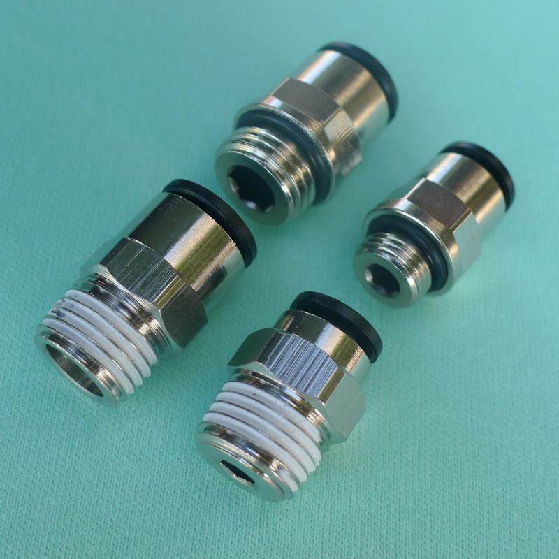 YONGRUI气源接头PC8-G02黑色塑料接头软管铜塑接头RPC6-01乐可利