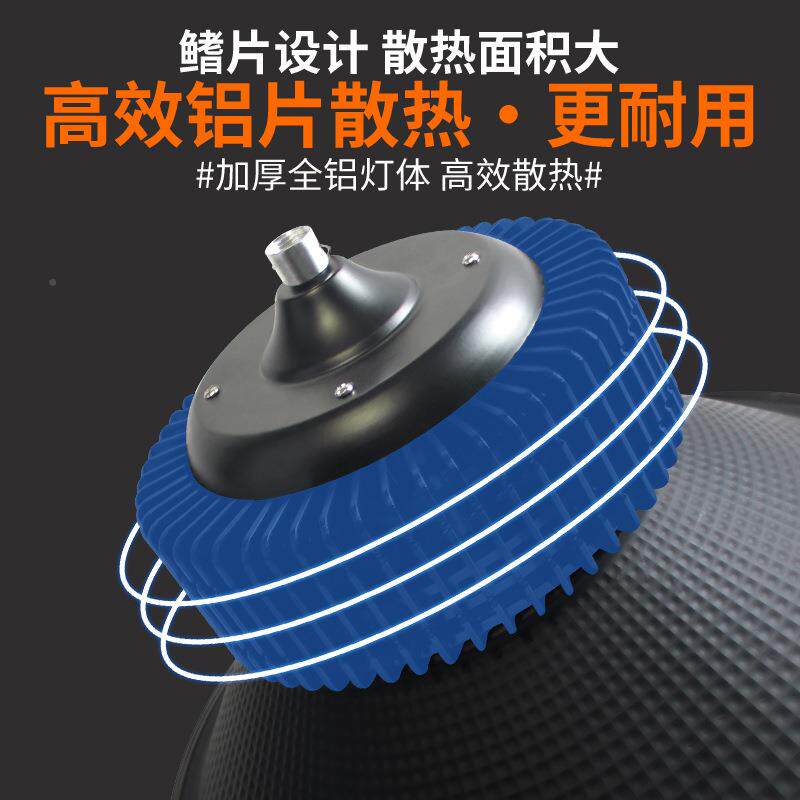 黑色le库d工矿灯车间工业照明仓内球场灯育馆工TLJ厂吊体灯节室能