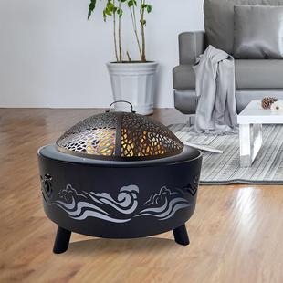 户外篝取火院盆柴火暖ALA-KL00炉农村烤火架庭烧烤多用取暖炉火取