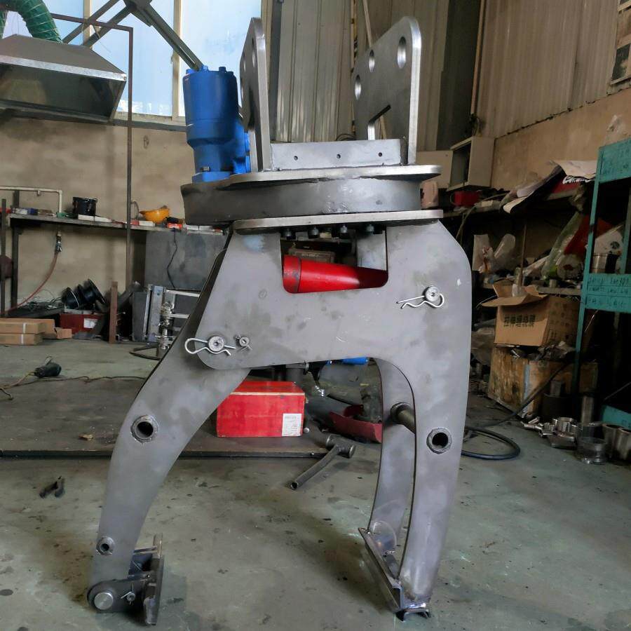 沿园KDE林绿化用路石子挖机属具建筑石工夹程设备多功能可旋转夹