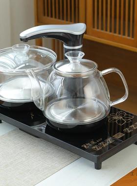 茶用烧水壶主家机嵌入式电磁茶炉全自上水一体式茶台动VMN茶桌泡