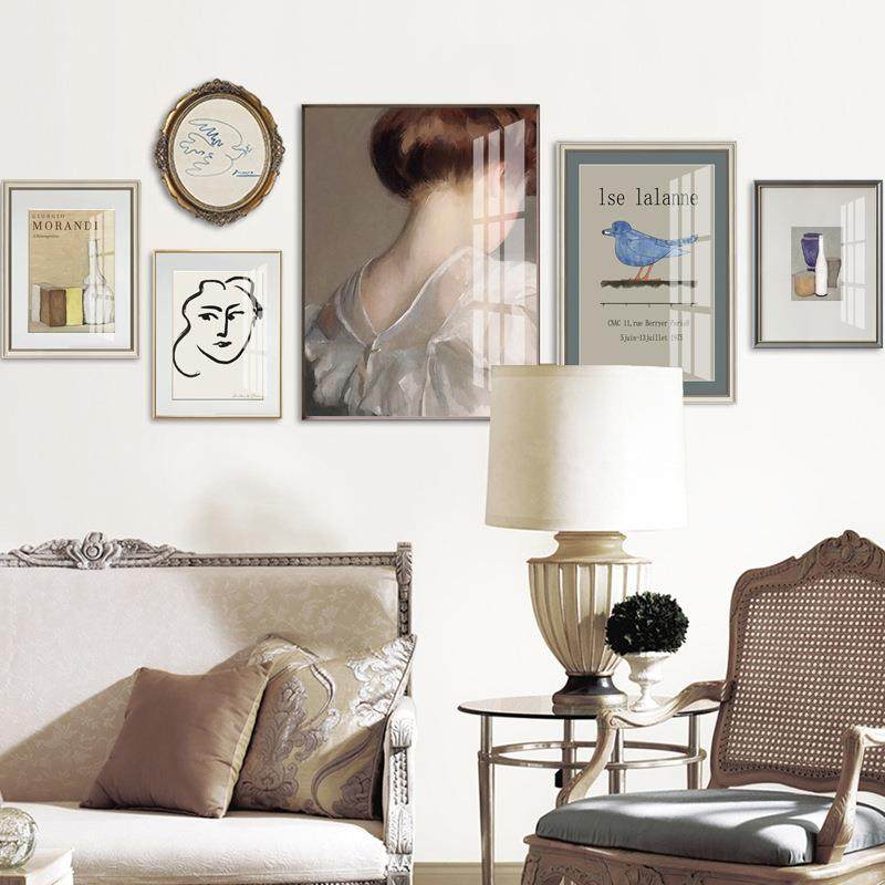 欧式小众装饰景画复古怀旧合挂画客厅式挂画组法式沙欧发背画A2IQ,家居饰品,现代装饰画,淘宝优惠券,粉丝福利购,淘宝优惠卷