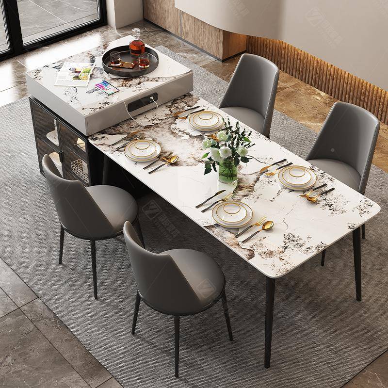 岛台餐无品牌/桌体开放式厨一房轻奢小岩板移动倒台户型功能客多