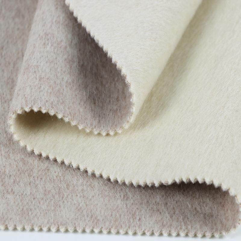 阿尔巴卡毛羊衣毛面ILF料混色长丝毛双面羊大布料桑蚕兔绒面料